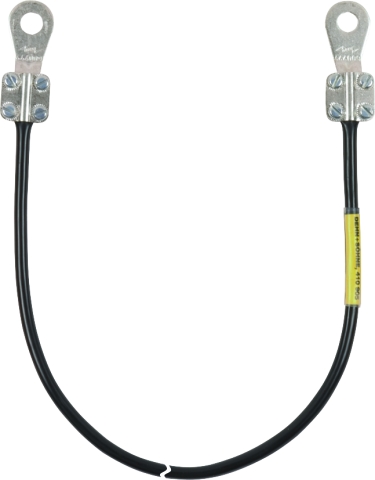 Заземляющий кабель с двумя закрытыми наконечниками M10 10мм² L=0,35м чёрный