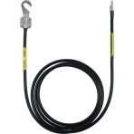 Заземляющий кабель с открытым и штыревым наконечниками 10мм² L=2,05м чёрный