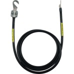 Заземляющий кабель с открытым и штыревым наконечниками 16мм² L=1,55м чёрный