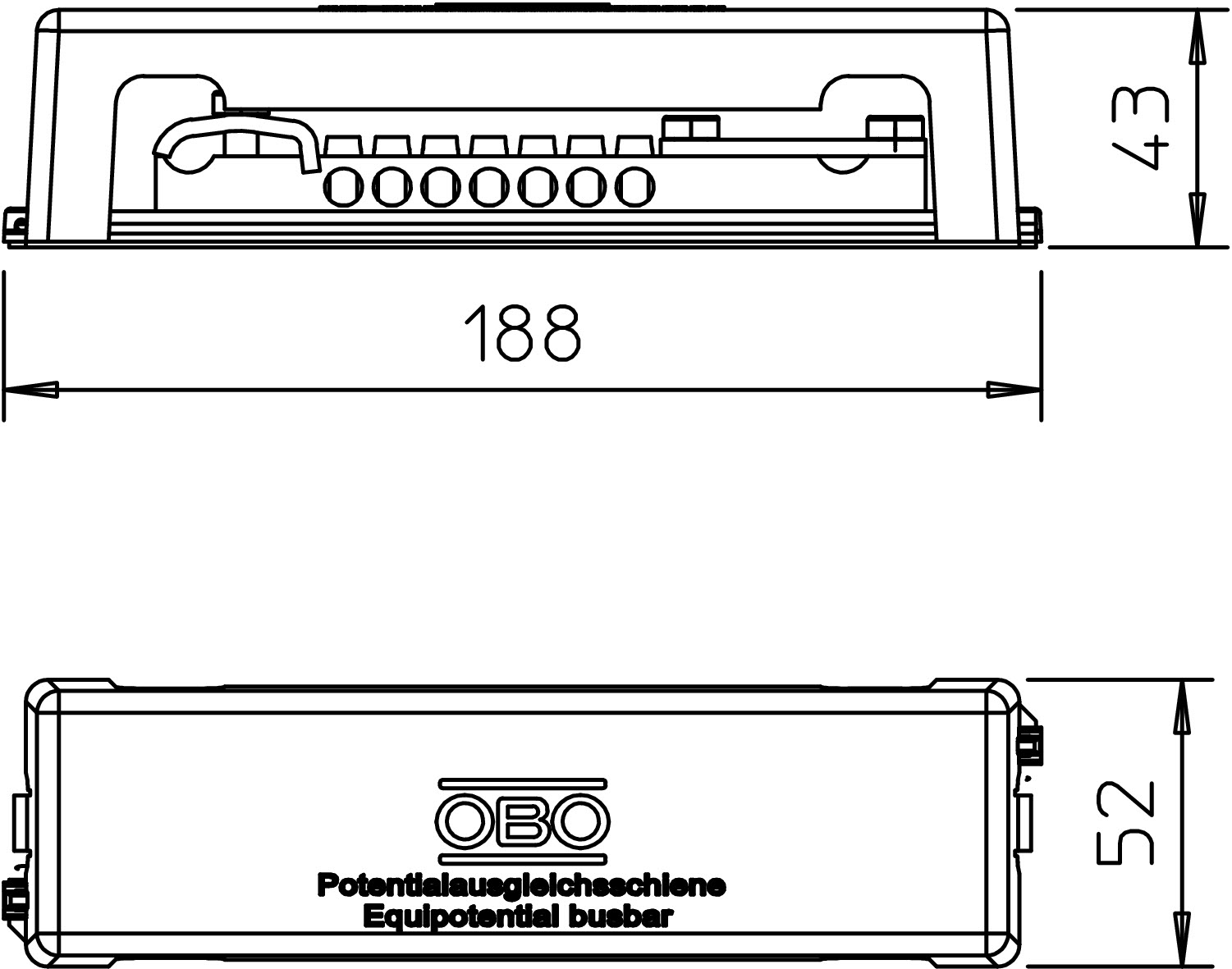 Шина уравнивания потенциалов 1809m арт.5015081 OBO BETTERMANN