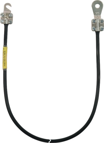 Заземляющий кабель с откр. наконечником M5/M6 и закр. наконечником М8 10мм² L=0,35м чёрный