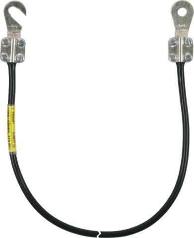 Заземляющий кабель с откр. наконечником M8/M10 и закр. наконечником М8 10мм² L=0,20м чёрный
