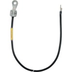 Заземляющий кабель с закрытым и штыревым наконечниками 10мм² L=0,65м чёрный