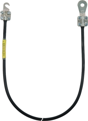 Заземляющий кабель с откр. наконечником M5/M6 и закр. наконечником М8 16мм² L=0,55м чёрный