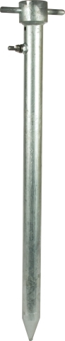 Заземляющая труба с ударным наконечником L=600 мм, St/tZn