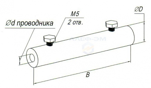 Зажим продольный под 8- 10мм токоотвод, OC, термодиффузия (покрытие уточнять при заказе)
