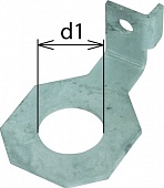 Крепежная скоба IF1 угловое исполнение с отверстием d1 11мм